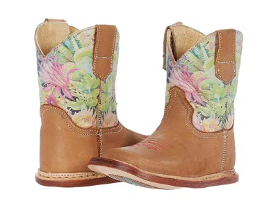 Roper Kids' Cowbaby Prickly (infant/toddler) Girls Shoes Tan Nubuck Vamp/cactus Shaft : 4 Toddler M, Leather