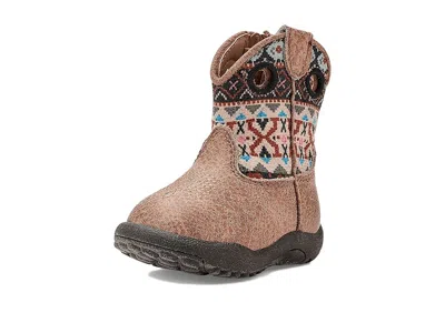 Roper Kids' Cowbaby Willow Aztec (infant/toddler) Boys Shoes Tan Faux Leather Vamp : 4 Toddler M, Synthetic In Multi