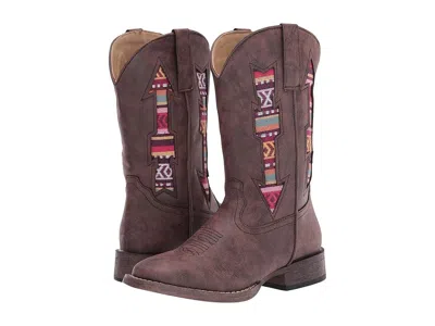 Roper Double Arrows (toddler/little Kid) Girl Cowboy Boots Brown Vamp/brown Arrow Shaft : 3 Little Kid M, 