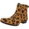 Roper Dustt Ii Womens Animal Print Calf Hair Chelsea Boots In Multi