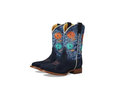 Roper Flower Power (big Kid) Girl Cowboy Boots Blue : 5 Big Kid M, Leather/suede