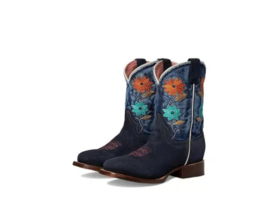 Roper Flower Power (toddler/little Kid) Girl Cowboy Boots Blue : 1 Little Kid M, Leather