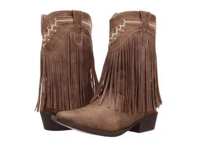 Roper Fringes (toddler/little Kid) Girl Cowboy Boots Brown Faux Leather/vamp Fringe Shaft : 9 Toddler M, S