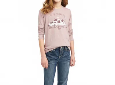 Roper Kids' Girls' Real Dreamin Mood Log Sleeve Shirt In Nostalgia Rose In Pink
