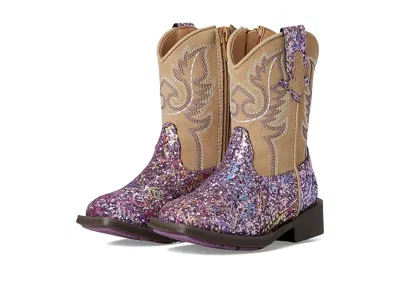Roper Kids' Glitter Aztec (toddler) Girl Cowboy Boots Purple : 8 Toddler M, Synthetic In Multi