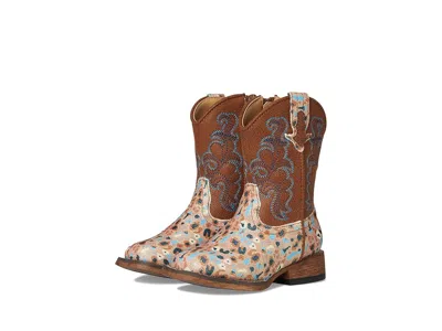 Roper Kids' Glitter Blossom (toddler) Girl Cowboy Boots Brown : 7 Toddler B - Medium, Synthetic In Multi