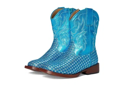 Roper Kids' Glitter Gleam (toddler) Girl Cowboy Boots Blue : 6 Toddler M, Synthetic In Multi