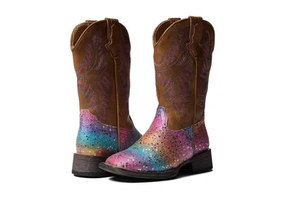 Roper Glitter Rainbow (toddler/little Kid) Girl Cowboy Boots Tan : 9 Toddler M, Synthetic In Brown