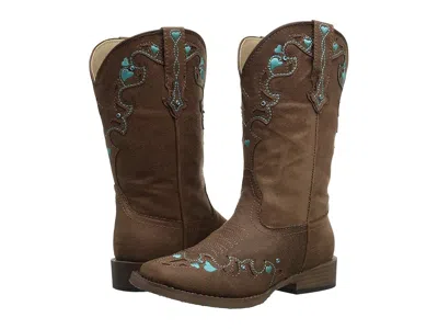 Roper Hearts (toddler/little Kid) Girl Cowboy Boots Brown/turquoise Heart : 9 Toddler M, Synthetic