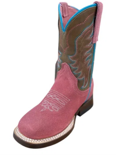 Roper Kids' Western Boots In Pink Tan In Multi