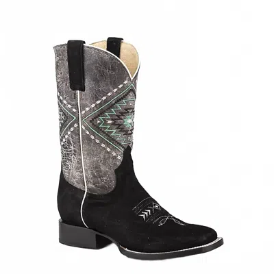 Roper Ladies Cheyenne Leather Boots In Black