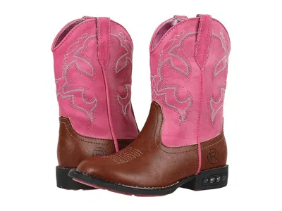 Roper Lightning (toddler/little Kid) Girl Cowboy Boots Light Beige/pink : 9 Toddler M, Synthetic
