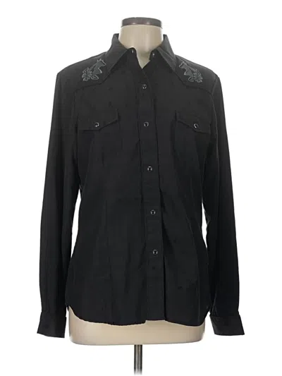 Pre-owned Roper Long Sleeve Blouse In Black