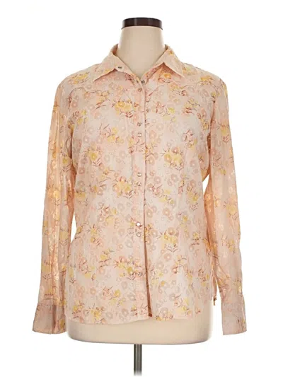 Pre-owned Roper Long Sleeve Blouse In Tan