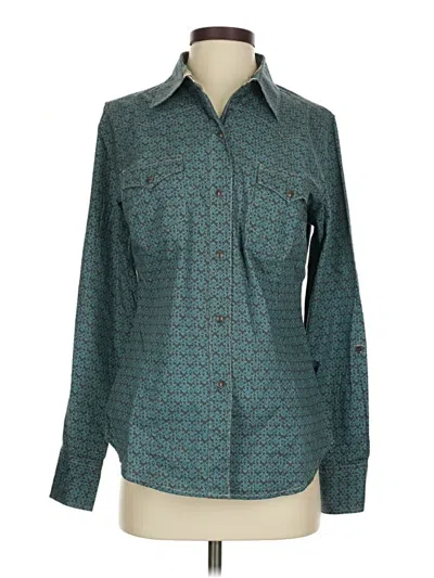 Pre-owned Roper Long Sleeve Button Down Shirt In Blue