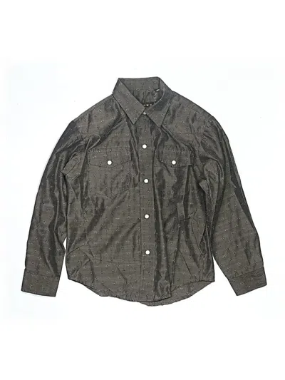 Pre-owned Roper Kids' Long Sleeve Button Down Shirt In Gray