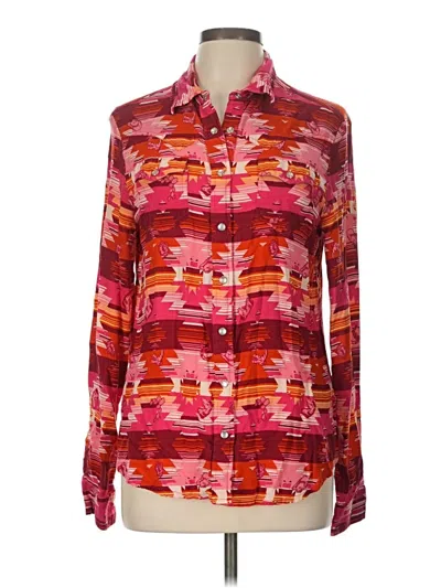 Pre-owned Roper Long Sleeve Button Down Shirt In Red
