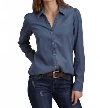 Roper Long Sleeve Denim Western Shirt In Blue