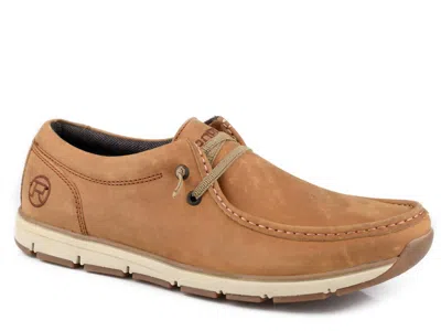 Roper Men's Lloyd Mock Toe Shoe In Tan In Orange