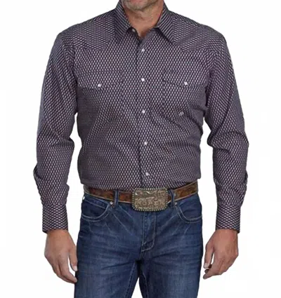 Roper Men's Long Sleeve Snap  Top In Blue