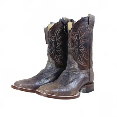 Roper Men's Pierce Cc Waxy Square Toe Boot In Brown In Black