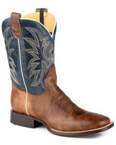 Pre-owned Roper Men's Pierce Concealed Carry Western Boot Broad Square Toe - In Brown