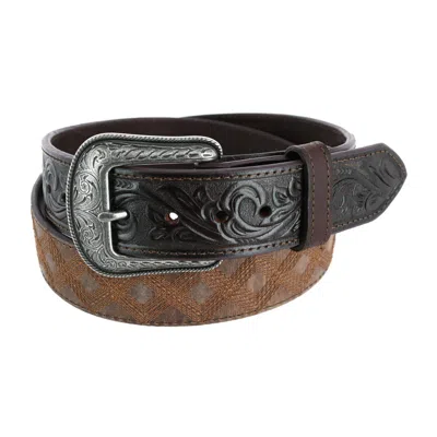 Roper Men's Stitch Design Western Belt In Brown
