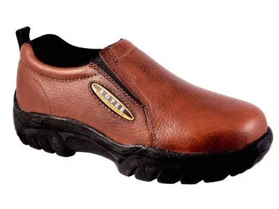 Roper Men's Wide Width Performance Slip On Western Shoes In Brown
