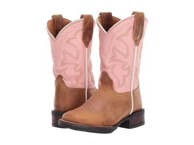 Roper Monterey (toddler/little Kid) Girls Shoes Tan Burnished Vamp/light Pink Shaft : 9 Toddler M, Leather