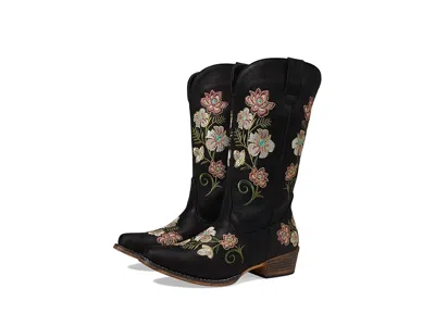 Roper Riley Floral Cowboy In Black