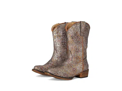 Roper Riley Leopard (toddler/little Kid) Girl Cowboy Boots Tan : 9 Toddler M, Synthetic In Brown