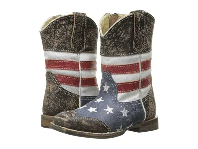 Roper Kids' Sanded Leather Upper (toddler) Cowboy Boots Blue : 7 Toddler M, Synthetic