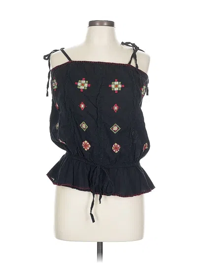 Pre-owned Roper Sleeveless Top Black Strapless Neckline Tops