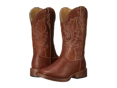 Roper Texson Faux Leather (toddler/little Kid) Cowboy Boots Brown : 10 Toddler M, Synthetic