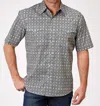 Roper Western Foulard Short Sleeve Snap Shirt In Amarillo