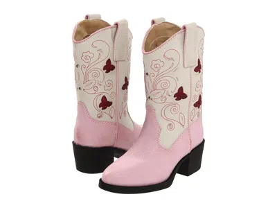 Roper Western Lights Cowboy Boots (toddler/little Kid) Girl Cowboy Boots Pink : 3 Little Kid M, Synthetic