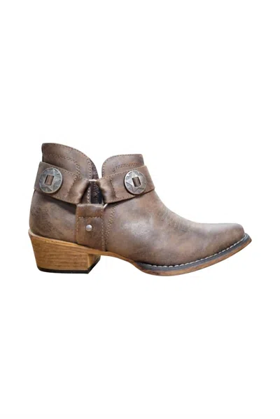 Roper Women's Ava Snip Toe Shorty Boots In Brown