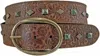 Roper Women's Buffalo Leather Studded Belt In Brown In Brown