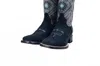 Roper Women's Cheyenne Leather Boots In Black In Blue