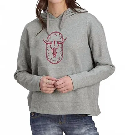 Roper Women's Cotton Fleece Hooded Sweatshirt In Grey In Gray