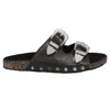 Roper Women's Desiree Buckle Sandal In Black In Animal Print
