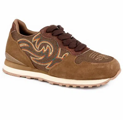 Roper Women's Giddy Up Spice Jogger Casual Shoe In Brown