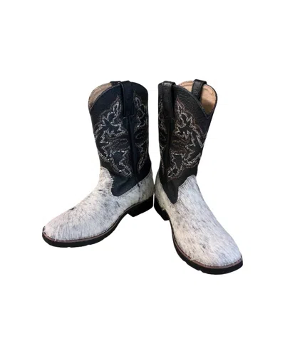 Roper Women's Hair-on Hide Square Toe Boots In Brown In Gray