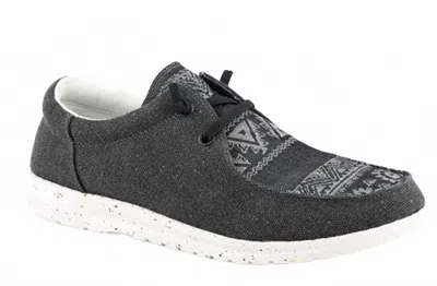 Roper Women's Hang Loose Aztec Casual Shoe In Black