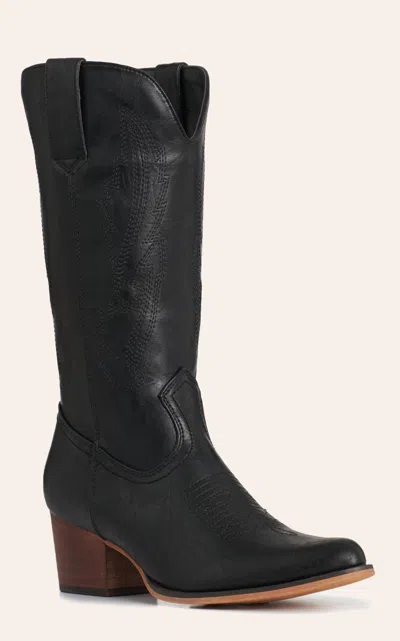 Roper Women's Nettie Black Faux Leather Snip Toe Cowboy Boots In Multi