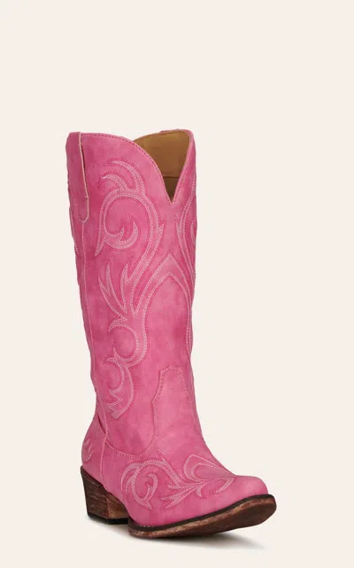 Roper Women's Pink Snip Toe Cowboy Boots