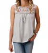 Roper Women's Studio West Top In Grey In Gray