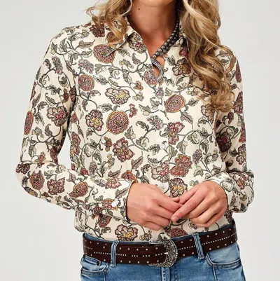 Roper Women's Vintage Floral Blouse In Cream In Multi