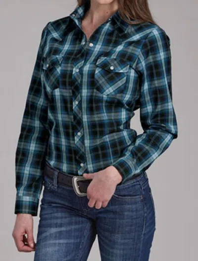 Roper Women's Window Plain Shirt In Blue