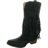 Roper Womens Tassel Manmade Mid-calf Boots In Black